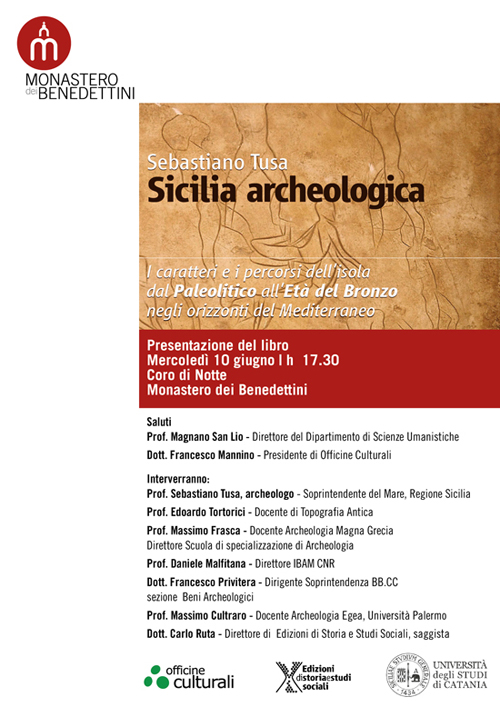 Sicilia Archeologica di Sebastiano Tusa - Locandina presentazione